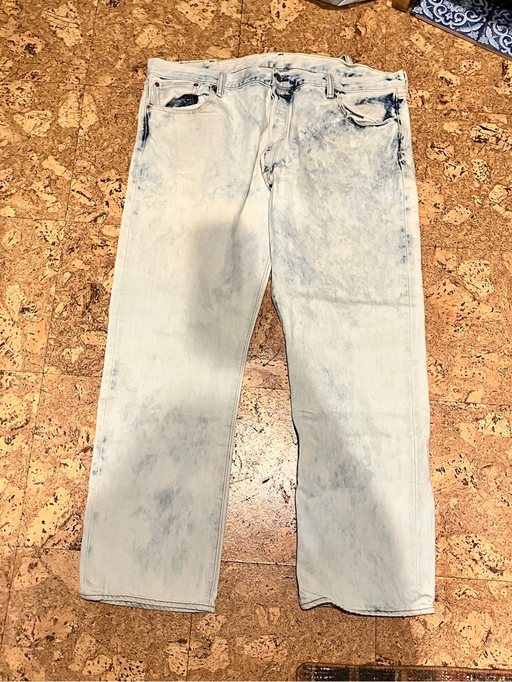 Levi’s Men’s 501 Acid Wash Straight Leg Jeans (42/30)